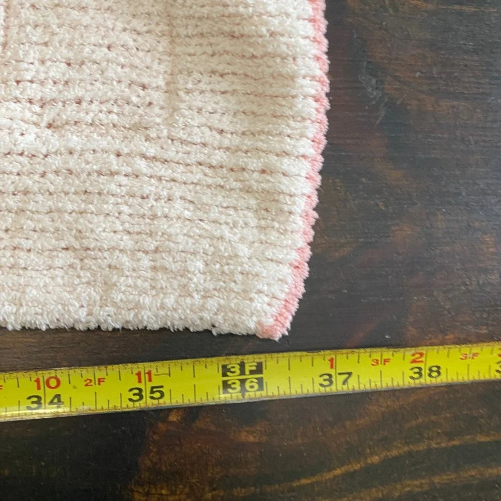 Living‎ Textiles Pink Daisy Chenille Knit Baby Blanket Reversible Floral 34x36